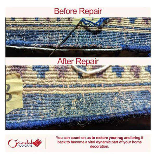 Rug restoration work in progress